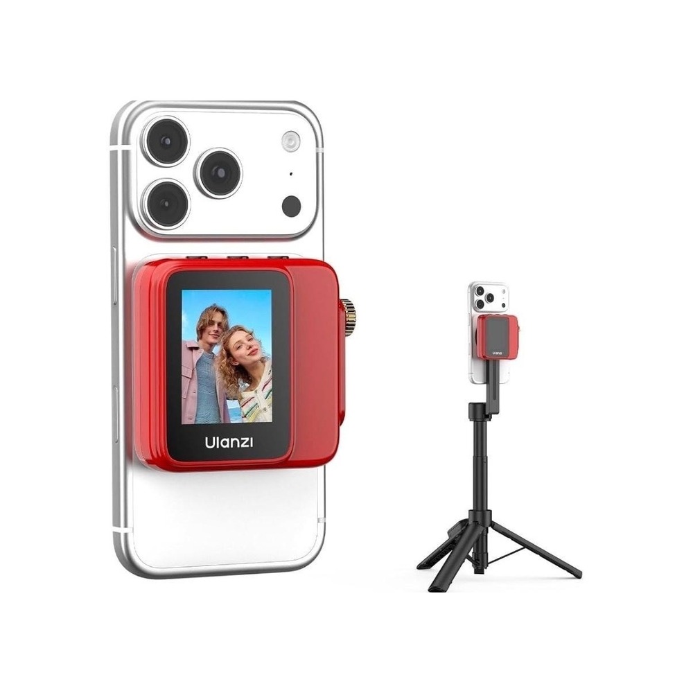 Ulanzi VM2 SelfiePod Magnetic Vlog Selfie Monitor 1000mAh Red IPhone Android
